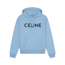 Celine Loose Hoodie In Fleece Washed Blue / Black | Celine Loose