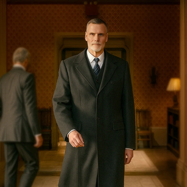 Darren Boyd Down Cemetery Road Black Wool Coat