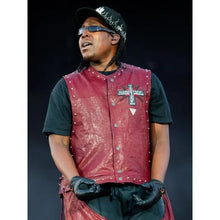 Don Toliver Coachella Red Leather Vest