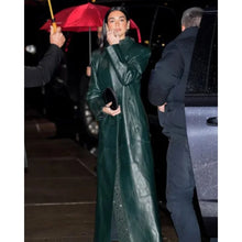Dua Lipa Leather Trench Coat