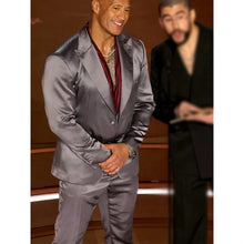 Dwayne Johnson Oscar Metallic Suit