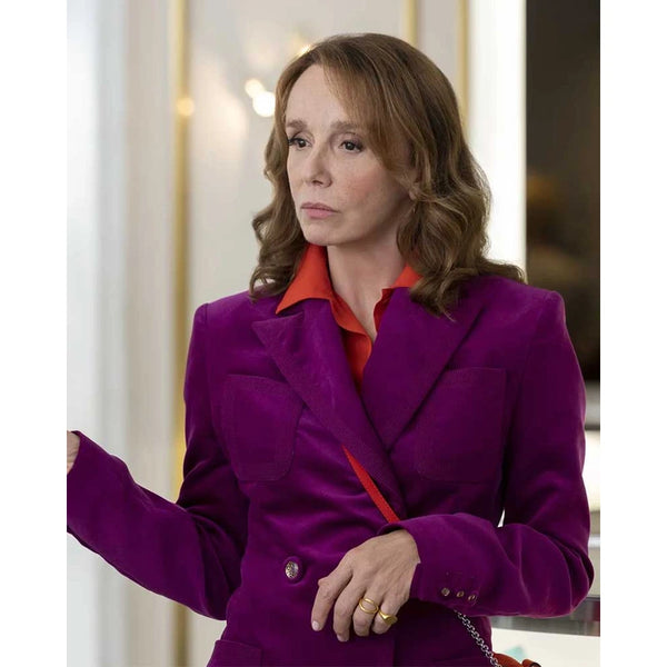 Sylvie Grateau Emily In Paris S03 Velvet Blazer