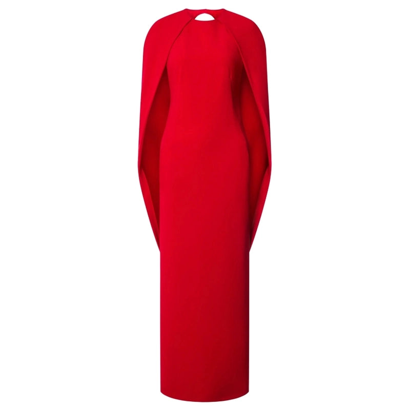 Emily in Paris S5 Sylvie Grateau Crepe Red Dress Wool / S / Men