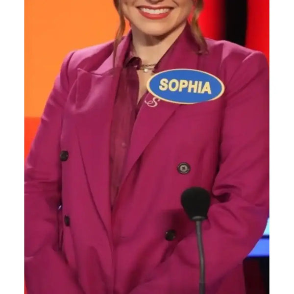 Family Feud Sophia Bush Maroon Blazer