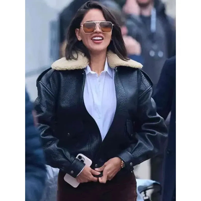 Eiza González Fountain of Youth Leather Jacket – Vintage Jacket