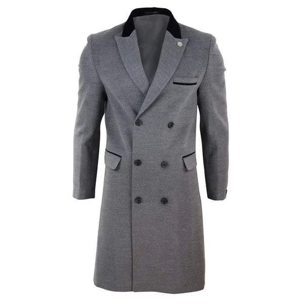Double Breasted Wool Long Overcoat – Vintage Jacket
