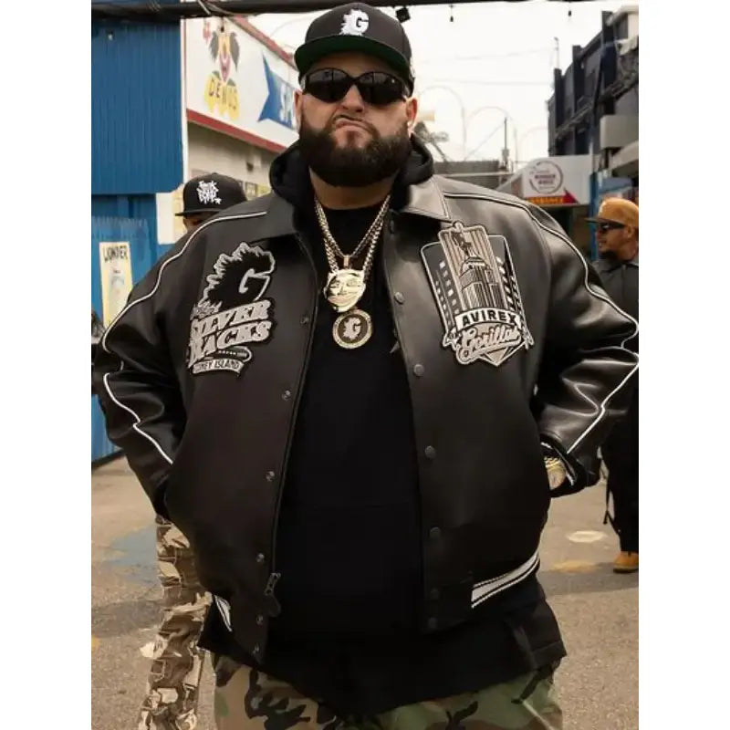 Gorilla Nems Avirex Leather Black Jacket – Vintage Jacket