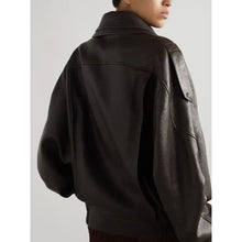 Hailey Bieber Brown Leather Jacket