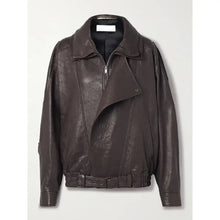 Hailey Bieber Brown Leather Jacket