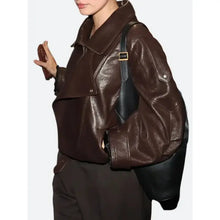 Hailey Bieber Brown Leather Jacket