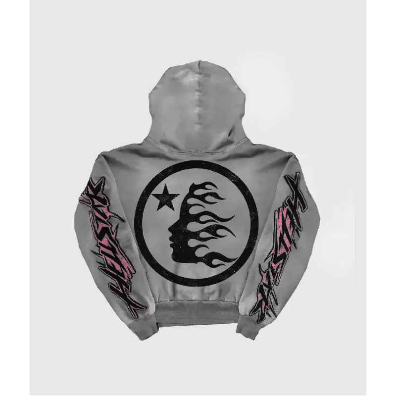 Hellstar Hoodies future flame grey パーカー HELLSTAR Hellstar Future Flame Hoodie - Private Stock