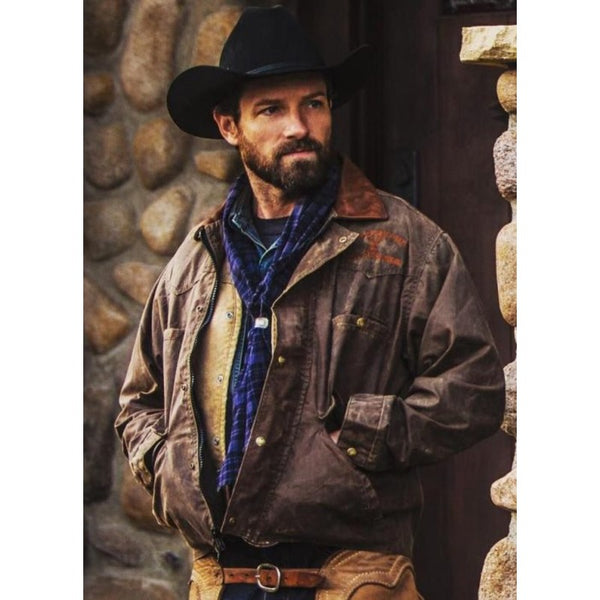 Ian Bohen Yellowstone Ryan Brown Leather Jacket