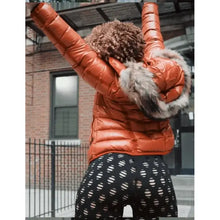 Ice Spice Orange Puffer Jacket