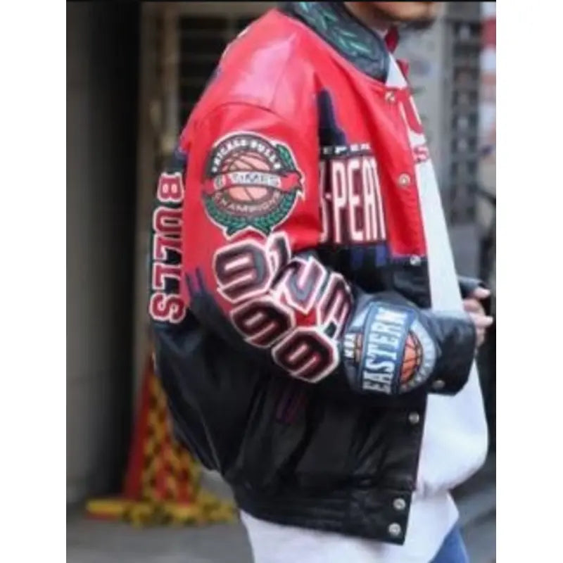 Jeff Three Peat Chicago Bulls Leather Jacket – Vintage Jacket Jeff Three Peat Chicago Bulls Leather Jacket – Vintage Jacket