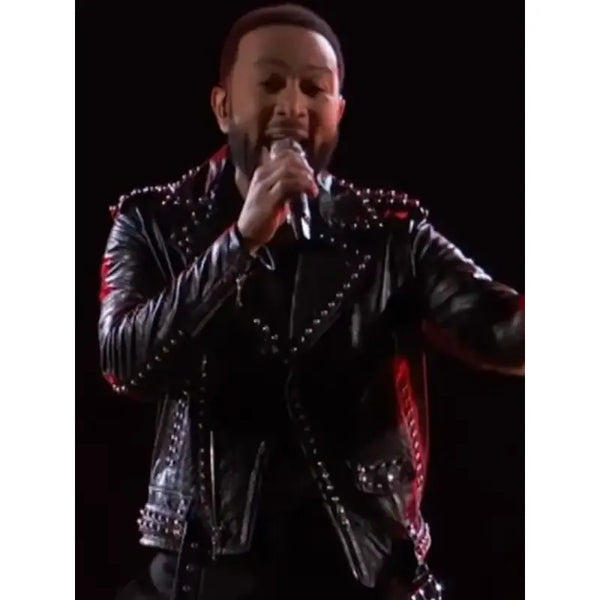 John Legend The Voice S25 Studded Black Jacket