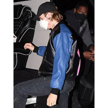 Justin Bieber Bomber Tricolor Leather Jacket