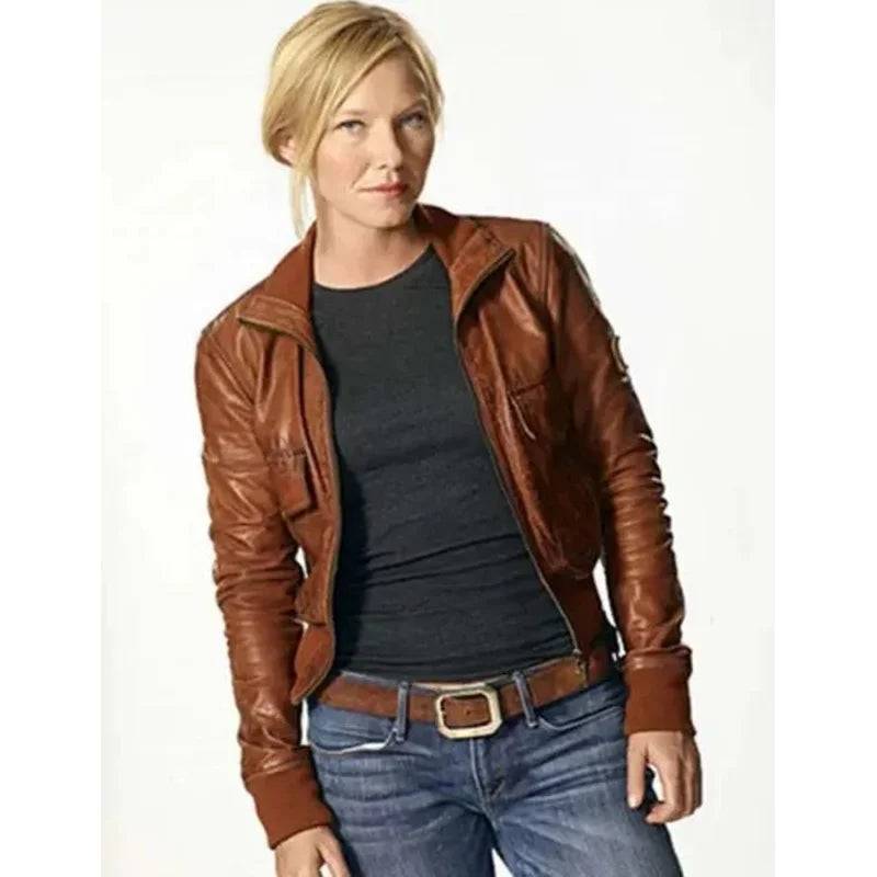 Chase Kelli Giddish Annie Frost Leather Jacket – Vintage Jacket