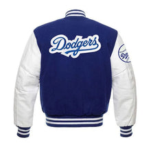 LA Dodgers Blue and White Varsity Jacket