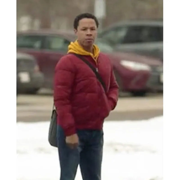 Logan Calloway Locke and Key Eric Graise Red Puffer Jacket