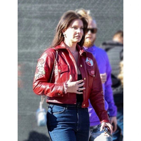 Lana Del Rey Super Bowl 49ers Leather Jacket – Vintage Jacket