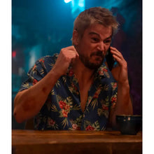 Fight Or Flight 2025 Josh Hartnett Blue Floral Print Shirt