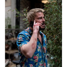 Fight Or Flight 2025 Josh Hartnett Blue Floral Print Shirt