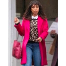 Lyndie Greenwood CrimeTime Freefall Pink Coat