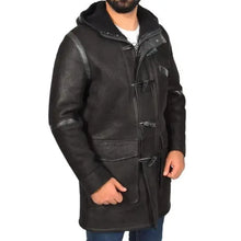 Martin Sheepskin Duffle Black Designer Black Shearling Coat