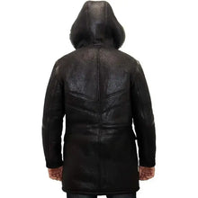 Martin Sheepskin Duffle Black Designer Black Shearling Coat