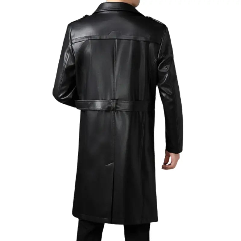 Black Real Cow Leather Coat – Vintage Jacket Black Real Cow Leather Coat – Vintage Jacket
