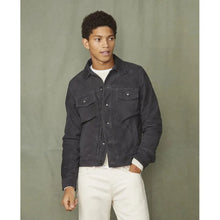 Men Trucker Grey Suede Leather Jacket