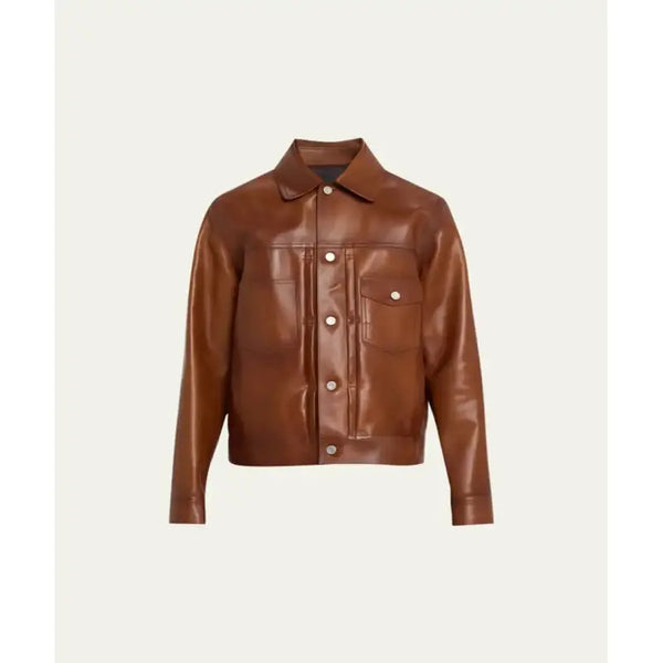 Men’s Leather Trucker Jacket