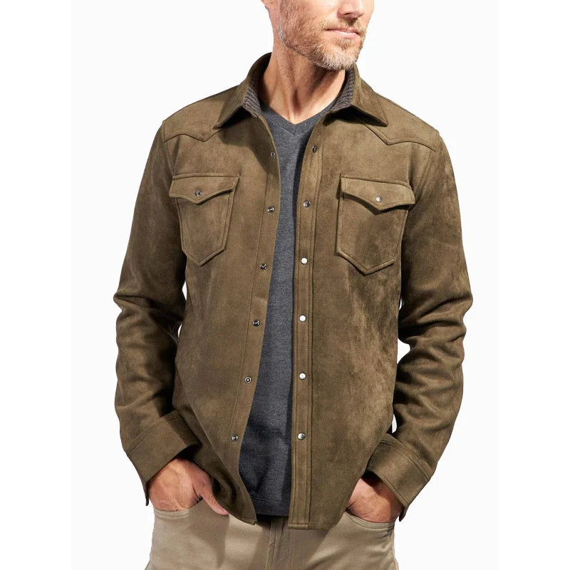ジャケット・アウター unused over size suede leather shirt men's suede leather shirt - Vintage Jackets