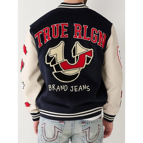 True Religion Letterman Varsity Jacket Vintage Jacket