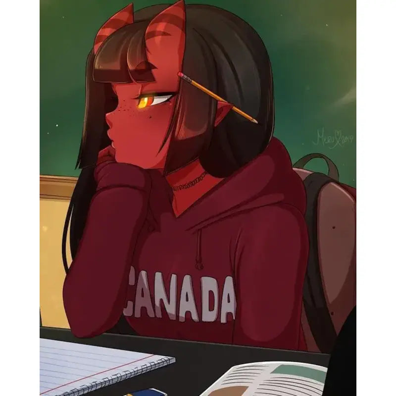 Meru The Succubus Canada Fleece Hoodie – Vintage Jacket