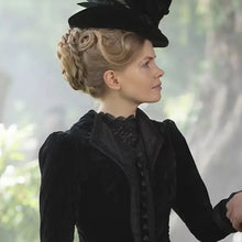 Miss Scarlet and the Duke Kate Phillips Black Velvet Coat