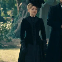 Miss Scarlet and the Duke Kate Phillips Black Velvet Coat
