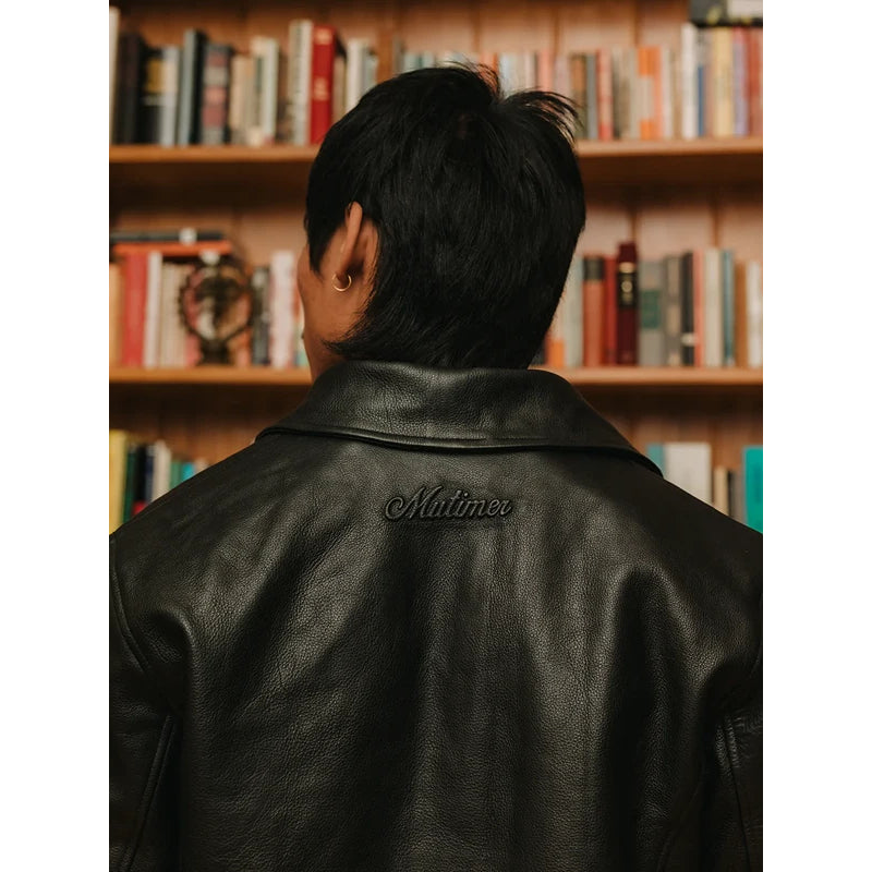 Mutimer Black Leather Jacket – Vintage Jacket Mutimer Black Leather Jacket – Vintage Jacket