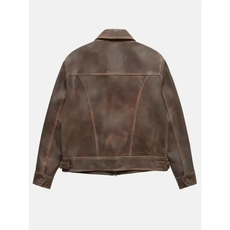 Mutimer Brown Leather Unisex Jacket – Vintage Jacket