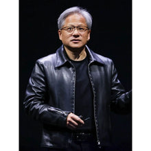 Nvidia Jensen Huang leather Black jacket