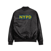 NYPD Leather Bomber Black Jacket