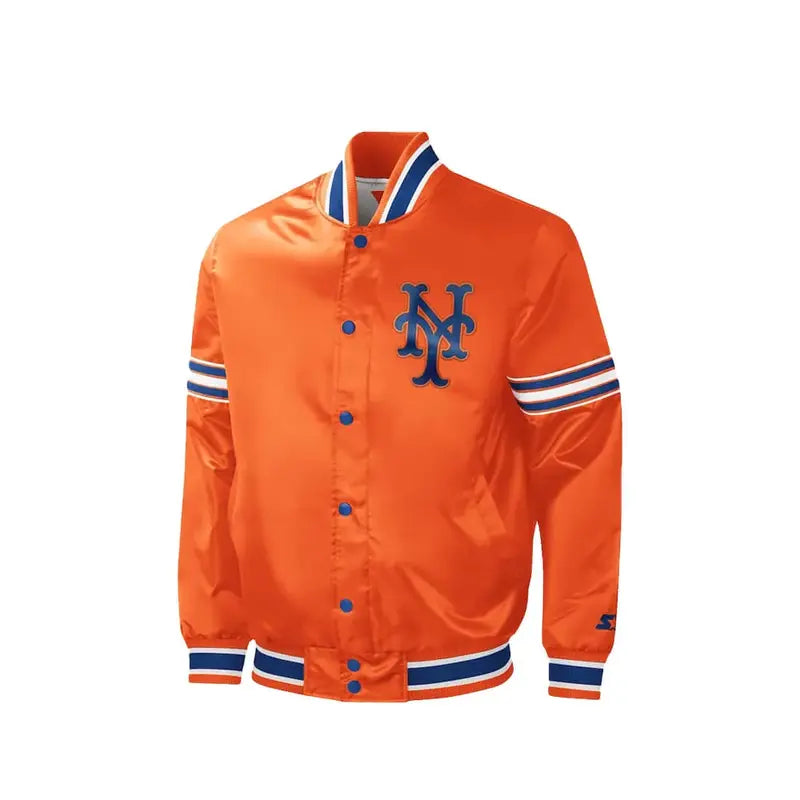 NY Mets Satin Blue | Orange Jacket – Vintage Jacket
