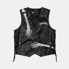 NewYorkCityGodspeedRodSkeletonBlackLeatherVest