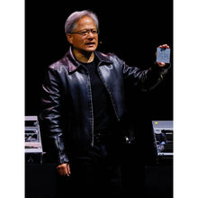 Nvidia Jensen Huang leather Black jacket