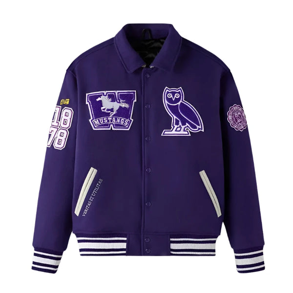 OVO Campus Western 2024 Purple Varsity Jacket