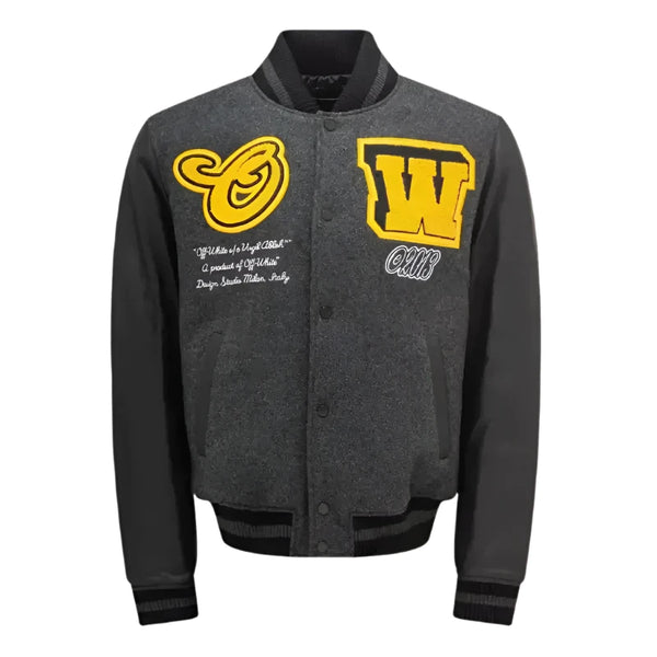 Off White Cat Wool Varsity Jacket