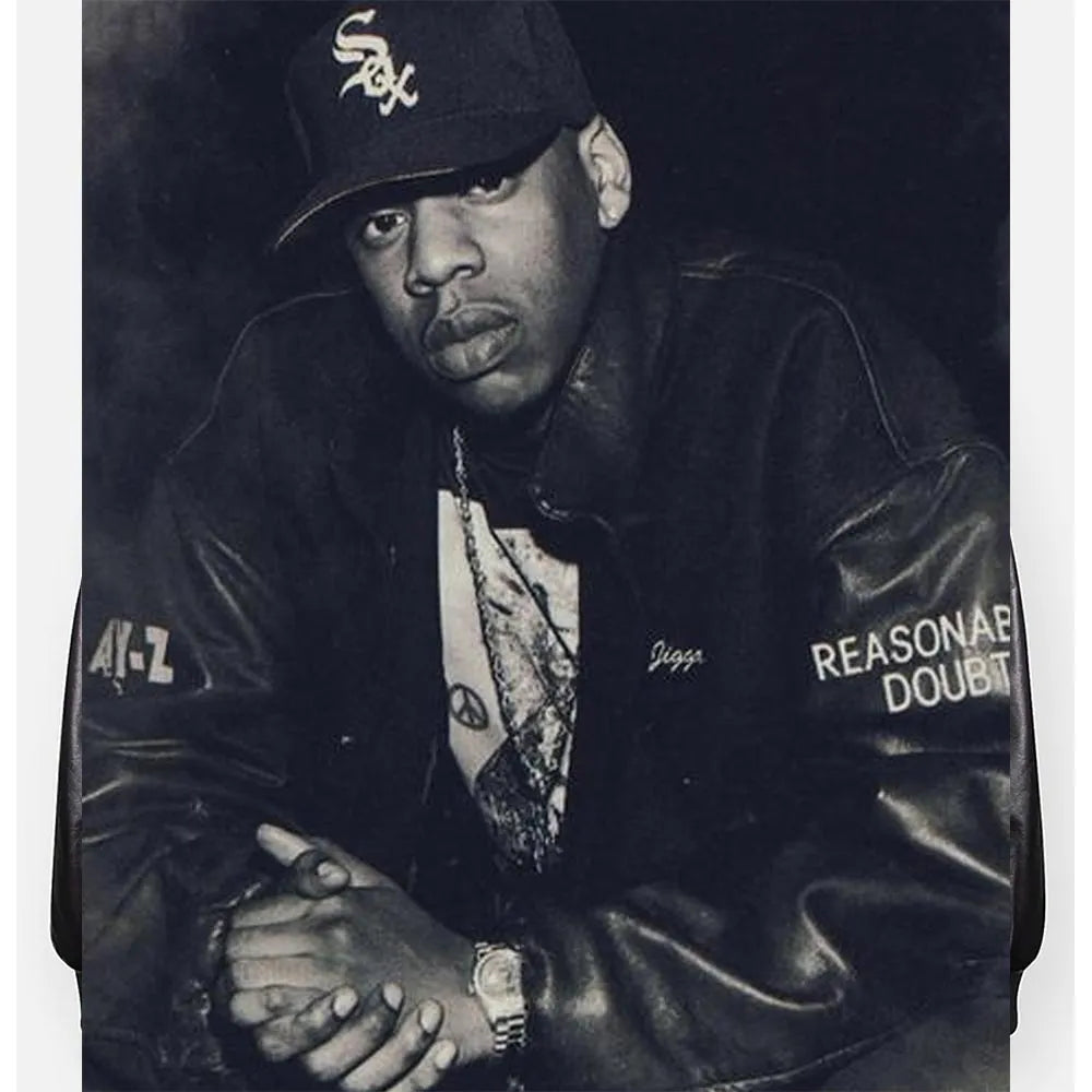 Jay-Z Roc A Fella Black Wool Leather Varsity Jacket – Vintage Jacket