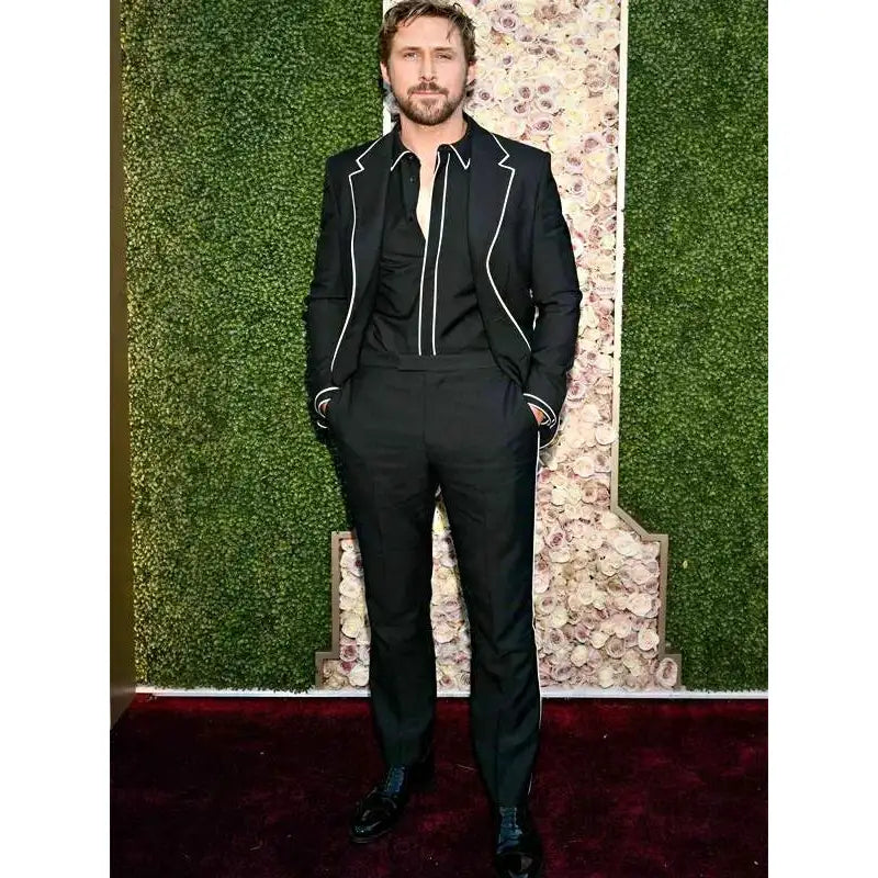 Ryan Gosling Golden Globes 2024 Black Suit Men / Xs / Yes