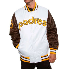 San Diego Padres Bomber Brown and White Jacket