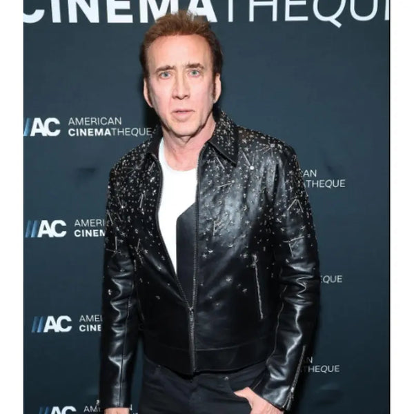 Nicolas Cage Longlegs Leather Jacket